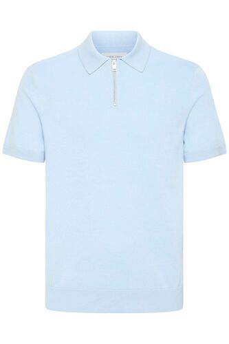 Stilvolles Kurzarm Strickpoloshirt Einfarbig Casual 