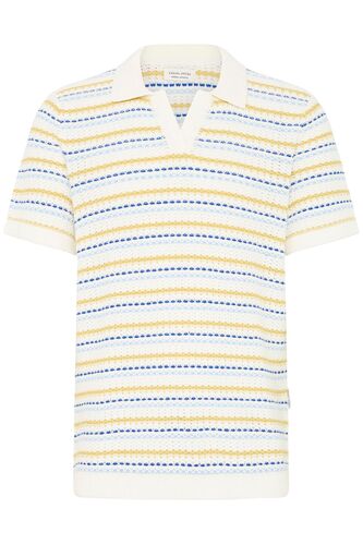 Gestreiftes Poloshirt V-Ausschnitt Polokragen Modisch 