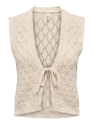 �rmelloses Cardigan Einfarbig V-Ausschnitt Bindeband 