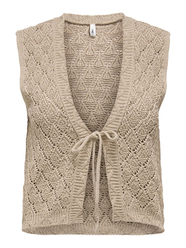 �rmelloses Cardigan Einfarbig V-Ausschnitt Bindeband 