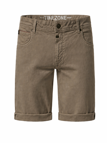 Slim Fit Shorts verdeckter Zip Fly 5-Pockets Atmungsaktiv 