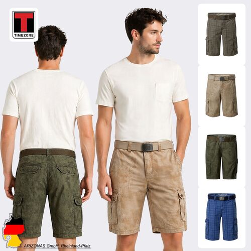 Sommer Shorts G�rtel Verdeckter Rei�verschluss Beintaschen  