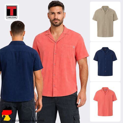 Kurzarm Hemd Reverskragen Knopfleiste Eingrifftasche Kn�pfe