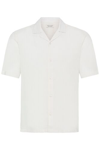 Bequemes Kurzarmshirt Knopfleiste Einfarbig V-Ausschnitt 