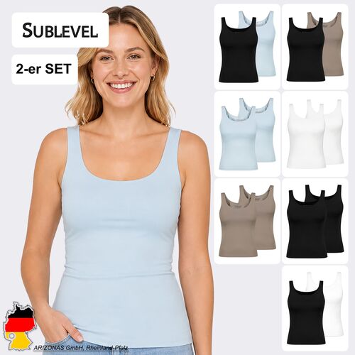 �rmelloses Top Rundhalsausschnitt 2er-Set Regular Fit