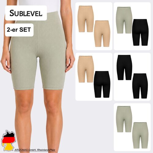 Unifarbene Shorts 2er-Set Elastischer Bund K�rperbetont