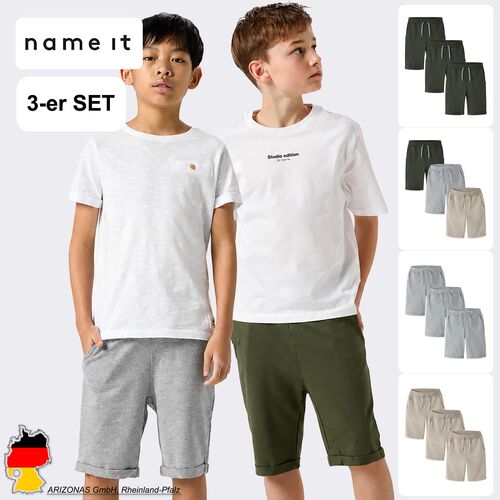 L�ssige Shorts Seitentaschen 3er-Set Elastischer Bund 