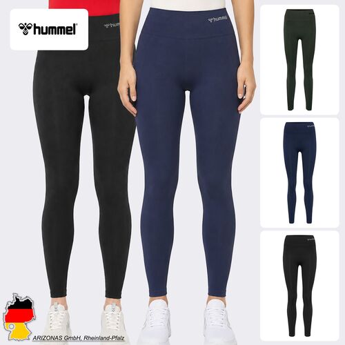 Sportleggings Hoher Schnitt Elastischer Bund Einfarbig