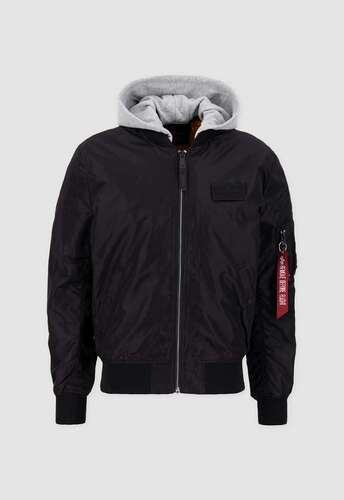 Windabweisende �bergangsjacke mit Kapuze und Rei�verschlusstaschen