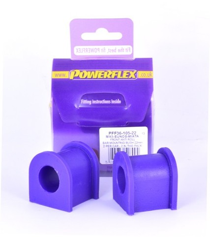 Powerflex-Buchse Road Series f�r Mazda MX-5 Mk1 (1989-1998),Mk2 (1998-2005),Miata,Eunos Stabilisator vorne an Fahrgestell 22mm