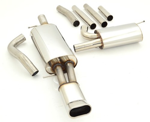 Friedrich Motorsport Edelstahl-Sportauspuffanlage Gr.A f�r Audi A4 B5 Frontantrieb, 1.6l 74/75kW / 1.8l 92kW / 1.8l Turbo 110/132kW / 1.9l TDI 55/66/81/85kW / 2.5l TDI 110kW / 2.6l V6 110kW / 2.8l V6 128kW