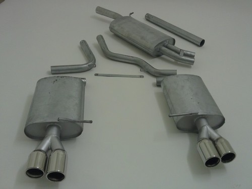 Friedrich Motorsport Gr.A Duplexanlage f�r Audi A4 B6 (8E/8H) Frontantrieb, 1.6l 75kW / 1.8l Turbo 110/120/140kW / 1.9l TDI 74/85/96kW / 2.0l 96kW / 2.0l FSI 110kW / 2.4l V6 125kW / 2.5l TDI 114/120/132kW3.0l V6 162kW