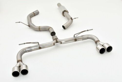 Friedrich Motorsport 76mm Duplex-Anlage f�r Audi A3 8V Sportback Frontantrieb 2WD ab Bj. 08/2012 5-T�rer 2.0l TDI 110/135kW