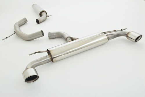 Friedrich Motorsport 76mm Duplex-Anlage f�r VW Golf VI R Cabrio Frontantrieb 2WD Bj. 02/2013-2015  2.0l TSI 195kW