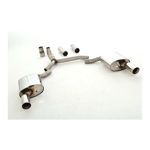 Friedrich Motorsport 76mm Duplex-Sportendschalld�mpfer f�r Audi A5 B8 Cabrio Frontantrieb 1.8l TFSI 118kW