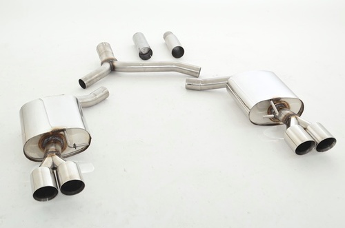 Friedrich Motorsport 76mm Duplex-Sportendschalld�mpfer f�r Audi A5 B8 Sportback Frontantrieb & Quattro 1.8l TFSI 106/118/125kW / 2.0l TFSI 132/155/165kW