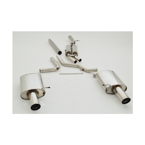 Friedrich Motorsport 70mm Duplexanlage f�r Audi A4 B6 (8E/8H) Frontantrieb Limousine & Avant 1.8l Turbo 110/120/140kW / 1.9l TDI 74/85/96kW / 2.5l TDI 114/120/132kW