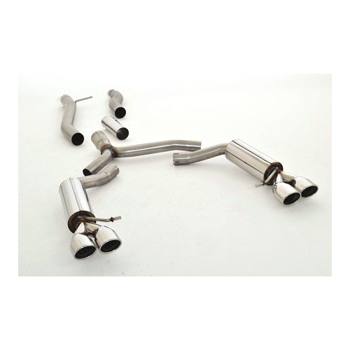 Friedrich Motorsport 76mm Duplex-Anlage f�r Audi A4 B8 (8K) Frontantrieb & Quattro Limousine & Avant 2.0l TDI 88/100/105/110/120/130kW