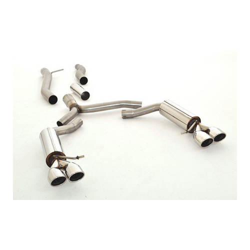 Friedrich Motorsport 76mm Duplex-Anlage f�r Audi A4 B8 (8K) Frontantrieb & Quattro Limousine & Avant 2.0l TDI 88/100/105/110/120/130kW