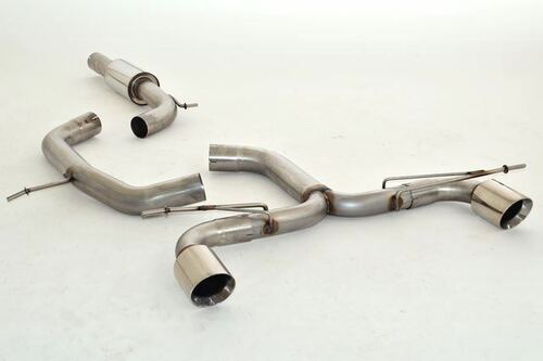 Friedrich Motorsport 76mm Duplex-Anlage f�r VW Golf VI Frontantrieb 2.0l TDI 81/103kW / GTD 125kW