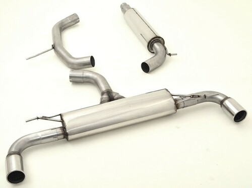 Friedrich Motorsport 3 Zoll (76mm) Duplexanlage f�r VW Golf VI GTI Cabrio Frontantrieb 2.0l TSI 155kW