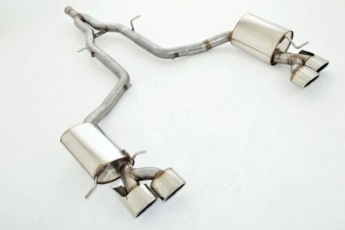 Friedrich Motorsport Duplex-Sportendschalld�mpfer f�r Mercedes-Benz C/S/W204 C-Klasse Coupe, Limousine & T-Modell C180 CDI 88kW / C200 CDI 100kW / C220 CDI 125kW / C250 CDI 150kW Bj. 03/2007-06/2015 nur f�r originalen C63 AMG Heckdiffusor