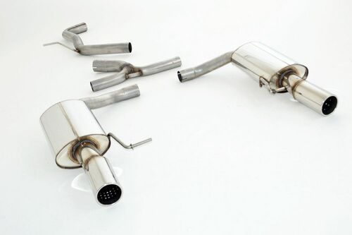 Friedrich Motorsport Duplex-Sportendschalld�mpfer f�r Skoda Octavia RS 5E Limousine & Combi RS220 / RS230 2.0l TSI 162/169kW / RS 245 2.0l TSI 180kW ohne Ottopartikelfilter ab Bj. 2013 Endrohr w�hlbar, Original-Blenden m�ssen entfernt werde