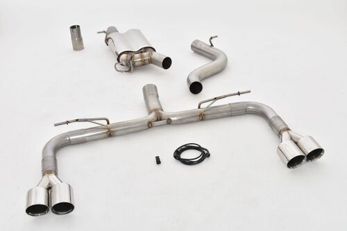 Friedrich Motorsport 76mm Duplex-Anlage mit originaler Klappensteuerung f�r Audi S3 8V Cabrio Quattro 2.0l TSI 221kW mit Ottopartikelfilter ab Bj. 11/2018 der originale Stellmotor f�r die Klappensteuerung kann weiter verwendet werden