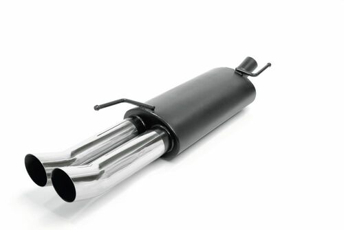 Novus Edelstahl Sportendschalld�mpfer f�r VW Golf III, Golf IV, Cabrio (1E7, 1EXO,1HXO) 2 x 76mm DTM