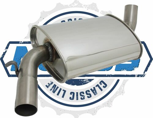 Novus Classic Line Edelstahl-Mittelschalld�mpfer 50mm f�r VW Golf II, Jetta II 19E