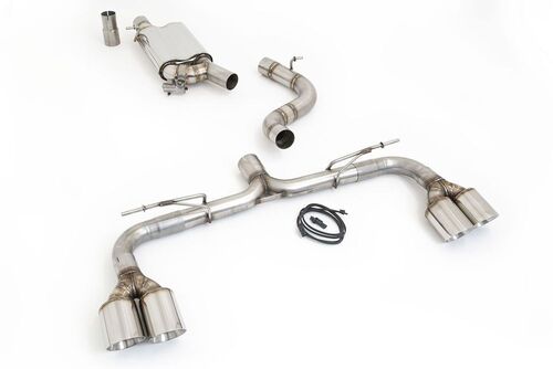 Friedrich Motorsport 76mm Duplex-Anlage mit originaler Klappensteuerung f�r VW Golf VIII R Allrad 2.0l TSI 235kW ab Bj. 12/2020