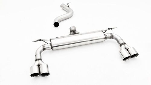 Friedrich Motorsport 76mm Duplex Sportendschalld�mpfer f�r VW T-ROC 4motion 2.0l TSI 140kW, mit Ottopartikelfilter Bj. 11/2017-08/2018|Bj. 09/2018-2021 (nicht Facelift)|ab Bj. 2021- (Facelift) f�r Original R-Hecksch�rze