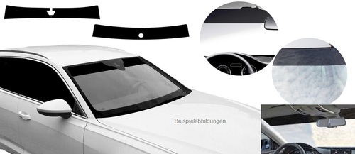 Blendschutzstreifen Frontscheibe passgenau mit Spiegelaussparung für BMW  3er touring F30 F31 2012- 2-tlg.