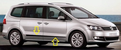 Seitenleisten-Satz f�r VW Sharan II (7N) Van 5-T�rer 2010-