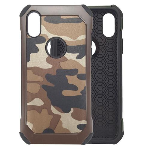 Outdoor Case f�r Apple iPhone XS X TPU Hybrid Tarn Camouflage