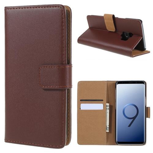 Wallet Case f�r Samsung Galaxy S9 G960 Genuine Split Echt Leder 