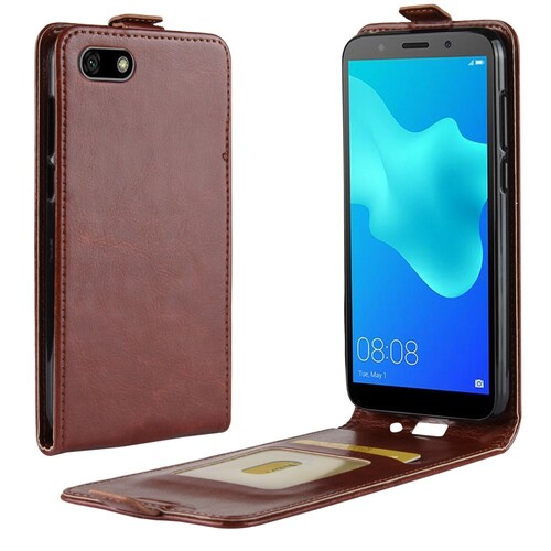 Flip Case f�r Huawei Y5 (2018) Crazy Horse Card Slot