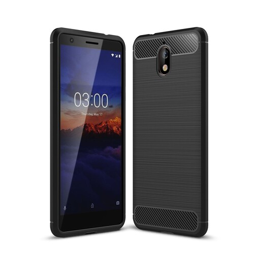 TPU Case f�r Nokia 3.1 (2018) Carbon Skin Brushed