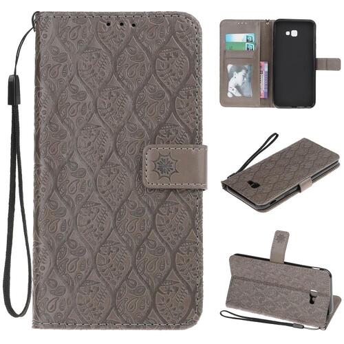 Wallet Case f�r Samsung Galaxy J4+ (2018) Imprint Leaf Blatt Motiv
