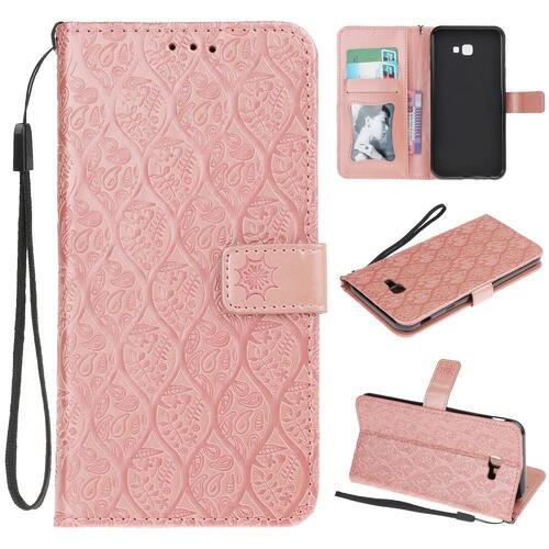 Wallet Case f�r Samsung Galaxy J4+ (2018) Imprint Leaf Blatt Motiv