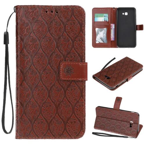 Wallet Case f�r Samsung Galaxy J4+ (2018) Imprint Leaf Blatt Motiv