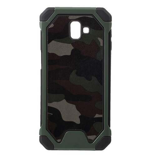 Outdoor Case f�r Samsung Galaxy J6+ (2018) TPU Hybrid Camouflage