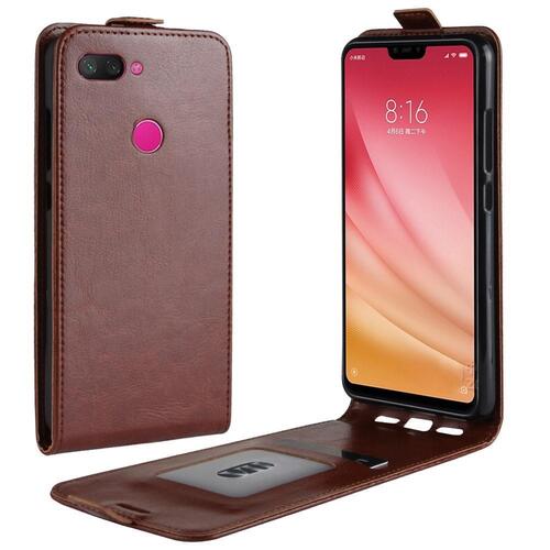 Flip Case f�r Xiaomi Mi 8 LITE Crazy Horse Card Slot