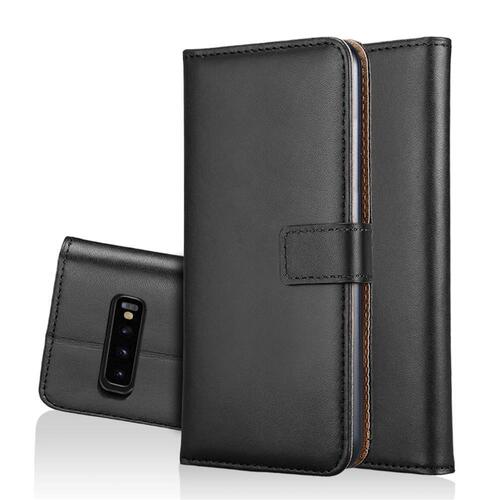 Wallet Case fr Samsung Galaxy S10 Genuine Split Echt Leder Tasche