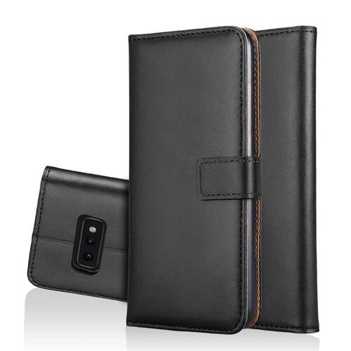 Wallet Case f�r Samsung Galaxy S10e Genuine Split Echt Leder Tasche
