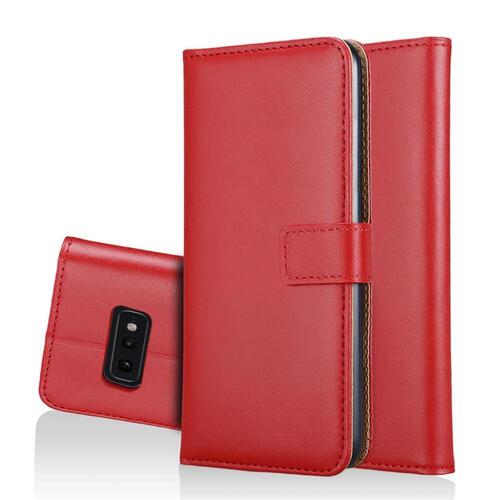 Wallet Case f�r Samsung Galaxy S10e Genuine Split Echt Leder Tasche