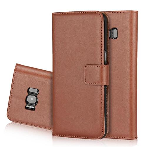 Wallet Case f�r Samsung Galaxy S8+ PLUS Genuine Split Echt Leder Tasche