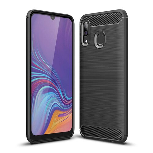 TPU Case f�r Samsung Galaxy A40 Carbon Skin Brushed H�lle