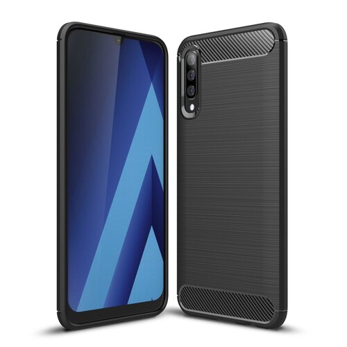 TPU Case f�r Samsung Galaxy A70 Carbon Skin Brushed H�lle