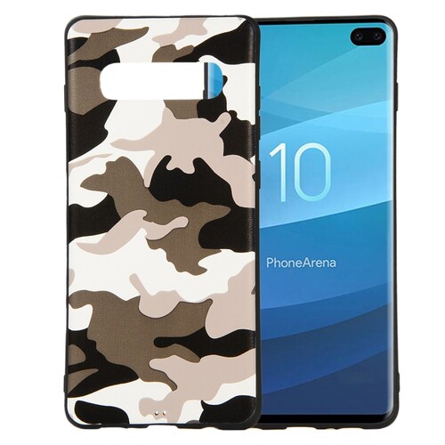 TPU Case f�r Samsung Galaxy S10+ PLUS Camouflage Muster Flexi Handyh�lle 